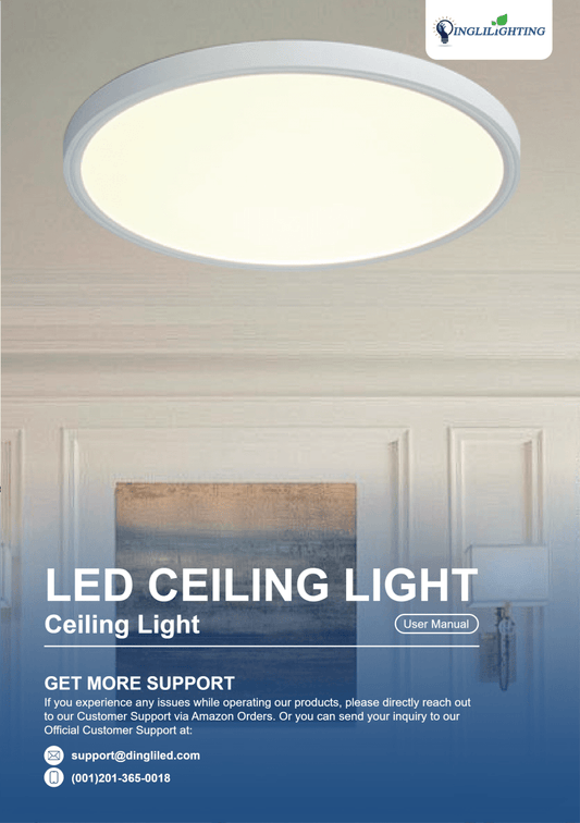 WS-FPP12-12 DLLT 5CCT Dimmable LED Ceiling Light User Manual - DEPULEY