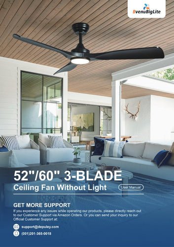 WS-FPZ180-18C User Manual | 52 Inch Remote APP Control Ceiling Fan with Light Modern - DEPULEY