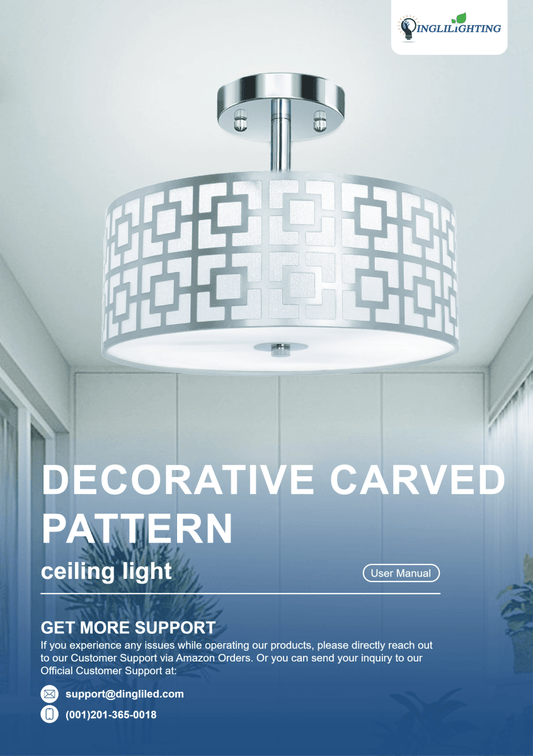 WSCL30 DLLT Decorative Carved Pattern Ceiling Light User Manual - DEPULEY