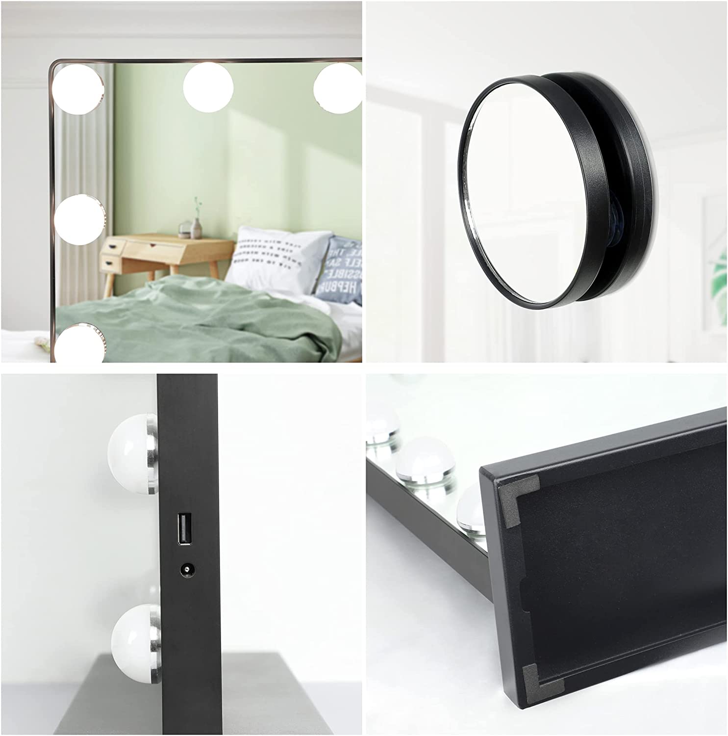 16 Bulb Dimmable Vanty offers Mirror black