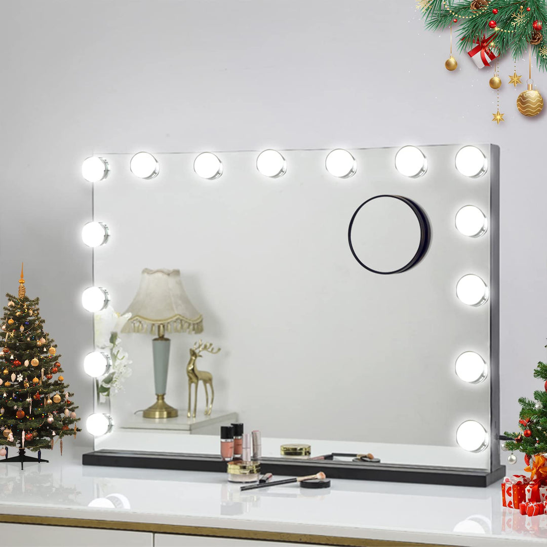 Desk LED Lighted Touch Screen Portable Mini Makeup Mirror Multi