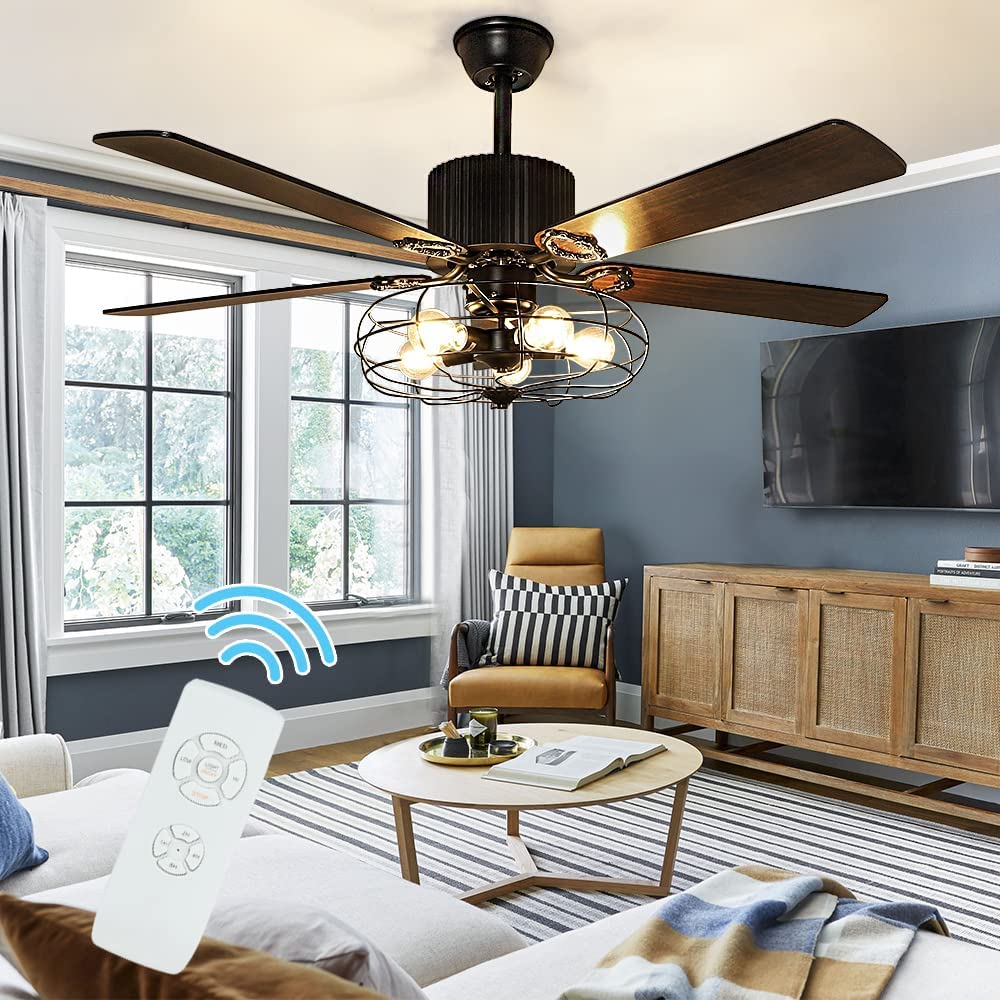 4 ceiling fans with lights discount