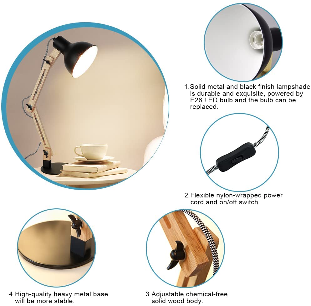 Modern led desk lamp 2 in 1 fashion