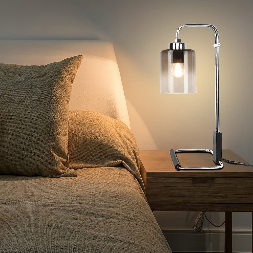 Depuley DLLT Minimalist White Table Lamp, Dimmable LED Desk Lamp