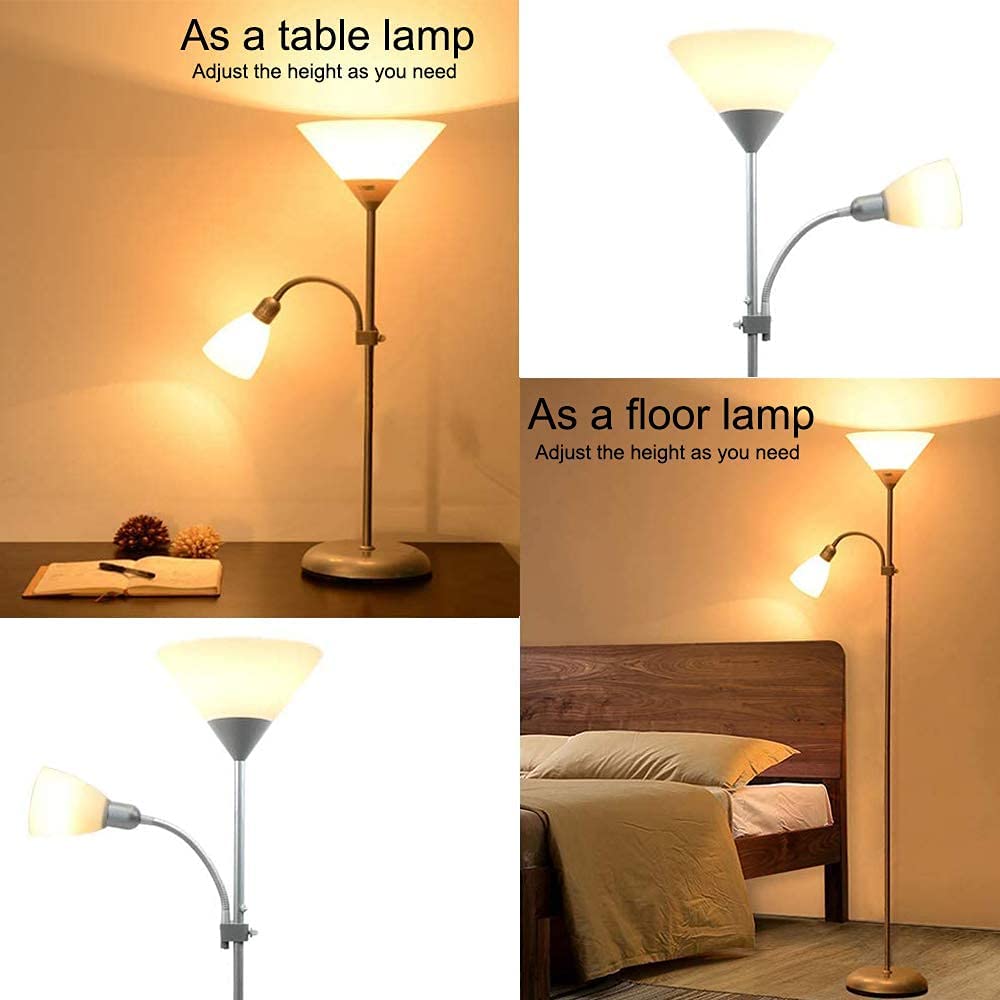 Dimmable Floor Lamp, Bright Tall Mother-Daughter LED with Remote