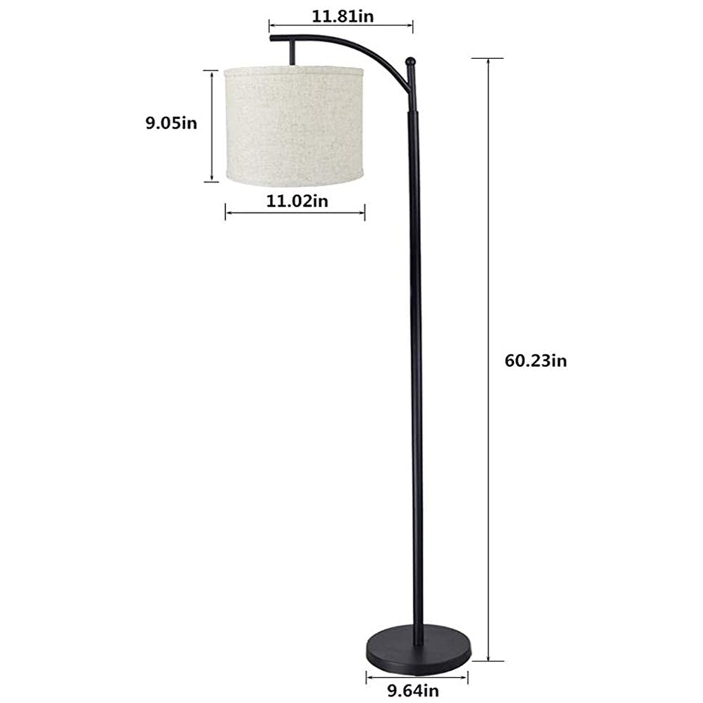DLLT Modern Arc Floor Lamp Farmhouse Standing Floor Lamps with Lantern Lampshade Industrial Tall Reading Light for Bedroom Living Room Office Stu