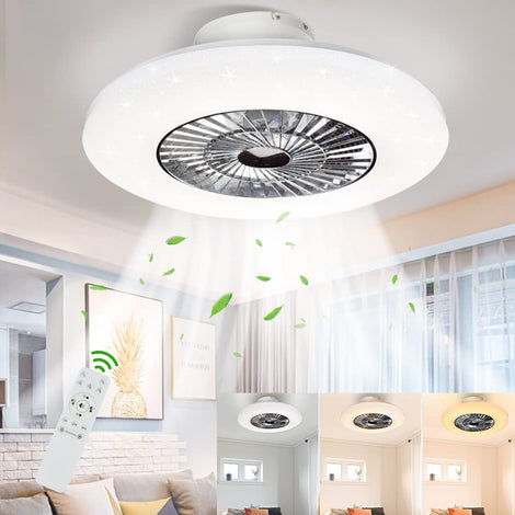 Depuley 23Inch Modern LED Ceiling Fan with Lights, 40W Dimmable Ceiling ...